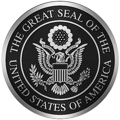 cast metal bronze government seal plaques